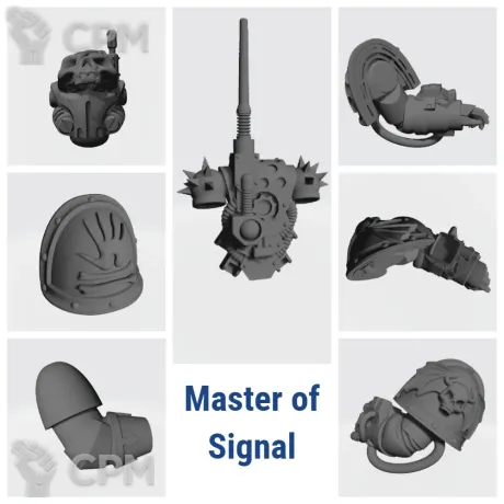 Описание картинки Night Lords Master of Signal Upgrade от Nocte Ferro по цене 100руб | Свободный Рынок Миниатюр - СРМ