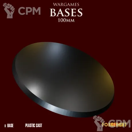 Описание картинки Wargame Bases 100mm | Пластиковая подставка от ForgeNight по цене 115руб | Свободный Рынок Миниатюр - СРМ