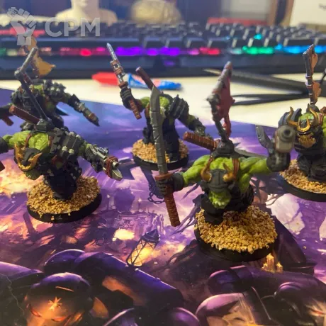 Описание картинки Ork Boyz (5шт) от Drygplova по цене 1 250руб | Свободный Рынок Миниатюр - СРМ