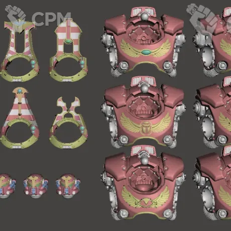Описание картинки Thousand Sons Saturnine Terminator upgrade kit от Хижина Мопса по цене 800руб | Свободный Рынок Миниатюр - СРМ