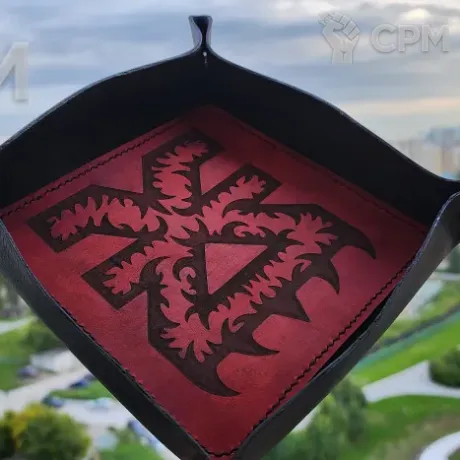 Описание картинки Символ Кхорна/Dice Tray Khorne/Лоток/Дайс Трей/Арена/Тарелка от Krontwar по цене 3 000руб | Свободный Рынок Миниатюр - СРМ