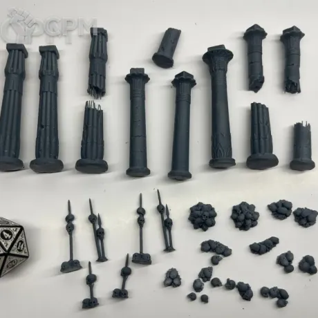 Описание картинки Черепа и древние колонны от Подземный человек по цене 250руб | Свободный Рынок Миниатюр - СРМ