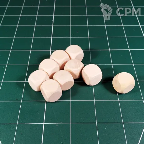 Описание картинки Wooden Dices D6 от Vault Boy по цене 794руб | Свободный Рынок Миниатюр - СРМ