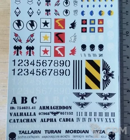 Описание картинки Imperial Guard Transfer Sheet от Albion по цене 150руб | Свободный Рынок Миниатюр - СРМ