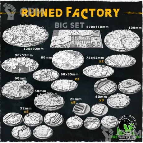 Описание картинки Ruined Factory Топперы Alphariu от Studio Cockatoo по цене 7 580руб | Свободный Рынок Миниатюр - СРМ