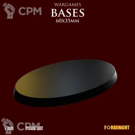 Описание картинки Wargame Bases 60x35mm | Пластиковая подставка от ForgeNight по цене 85руб | Свободный Рынок Миниатюр - СРМ