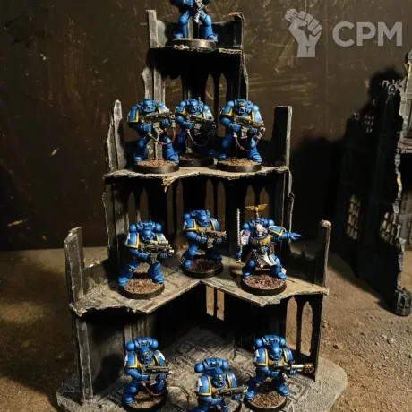 Описание картинки Ultramarine's Tactical Squad от Bloody Fist Workshop по цене 8 500руб | Свободный Рынок Миниатюр - СРМ