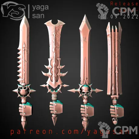 Описание картинки CSM Accursed Sword v1 от Стальные Небеса по цене 160руб | Свободный Рынок Миниатюр - СРМ