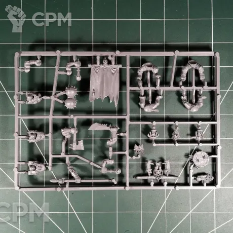 Описание картинки Orc &amp; Goblin Tribes Orc Boyz Command Group Sprue от Vault Boy по цене 2 498руб | Свободный Рынок Миниатюр - СРМ