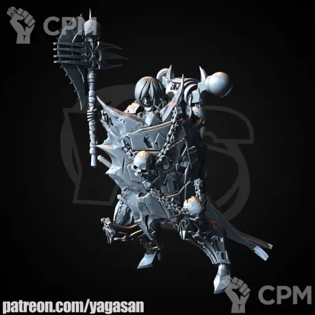 Описание картинки Khorne Sister Crucira / Сестра Кхорна Крусира от Nocte Ferro по цене 325руб | Свободный Рынок Миниатюр - СРМ