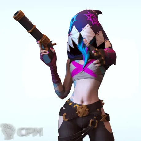 Описание картинки Джинкс Аркейн Лига легенд Jinx Arcane League of legends от Кира по цене 7 500руб | Свободный Рынок Миниатюр - СРМ