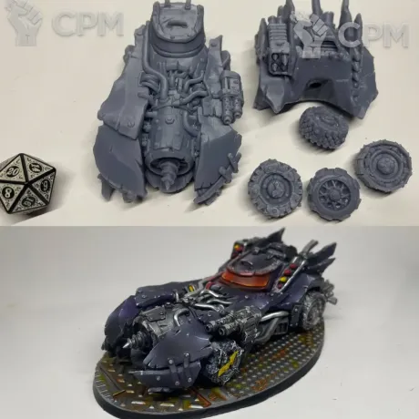 Описание картинки Орочий Бэтмобиль Orks Batmobile от Подземный человек по цене 400руб | Свободный Рынок Миниатюр - СРМ