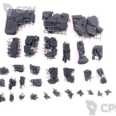 Описание картинки Поломанные стены с арматурой от Подземный человек по цене 300руб | Свободный Рынок Миниатюр - СРМ