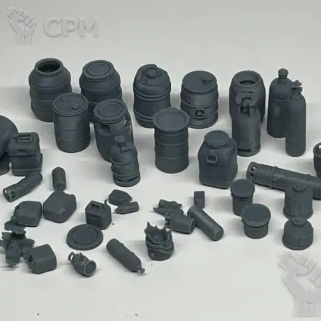 Описание картинки Пластиковые бочки и канистры от Подземный человек по цене 200руб | Свободный Рынок Миниатюр - СРМ