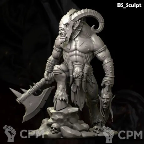 Описание картинки Horned Marauder от Naggaroth Night по цене 1 800руб | Свободный Рынок Миниатюр - СРМ