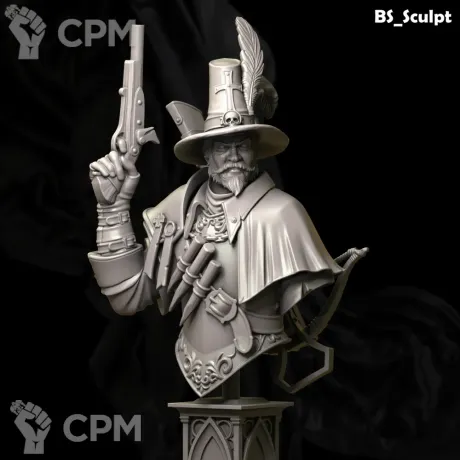Описание картинки Witch Hunter (Bust) от Naggaroth Night по цене 2 000руб | Свободный Рынок Миниатюр - СРМ