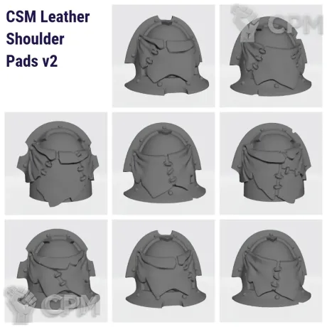 Описание картинки CSM Leather Shoulder Pads v2 with Nicks от Стальные Небеса по цене 120руб | Свободный Рынок Миниатюр - СРМ