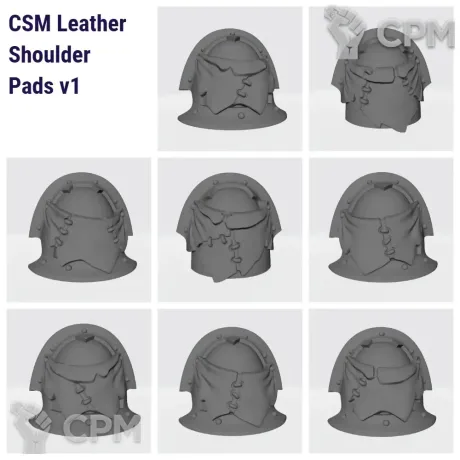 Описание картинки CSM Leather Shoulder Pads v1 от Стальные Небеса по цене 120руб | Свободный Рынок Миниатюр - СРМ