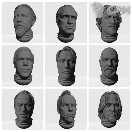 Описание картинки 9 heads of the Space Marine heroes v3 от Стальные Небеса по цене 135руб | Свободный Рынок Миниатюр - СРМ