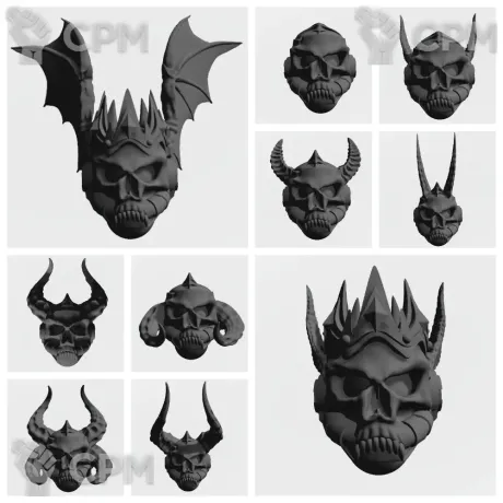 Описание картинки Night Lords Helmets v13 от Стальные Небеса по цене 150руб | Свободный Рынок Миниатюр - СРМ