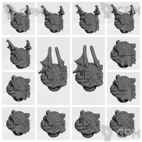 Описание картинки Night Lords Helmets v10 for Havoc от Стальные Небеса по цене 210руб | Свободный Рынок Миниатюр - СРМ