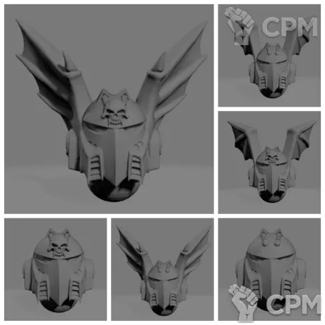 Описание картинки Night Lords Helmets v6 от Стальные Небеса по цене 90руб | Свободный Рынок Миниатюр - СРМ
