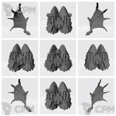Описание картинки Night Lords Raptors Jump Pack v2 от Стальные Небеса по цене 250руб | Свободный Рынок Миниатюр - СРМ