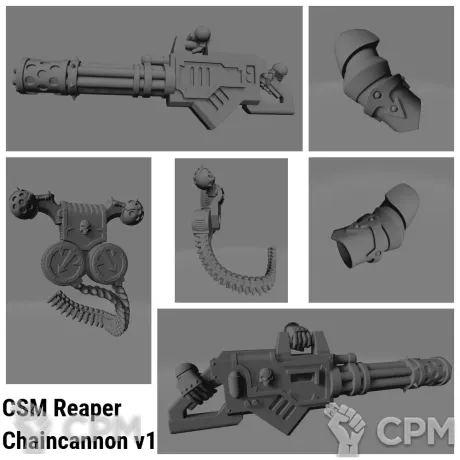 Описание картинки CSM Reaper Chaincannon от Стальные Небеса по цене 120руб | Свободный Рынок Миниатюр - СРМ