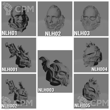 Описание картинки Night Lords Nightmare Heads v1 от Стальные Небеса по цене 150руб | Свободный Рынок Миниатюр - СРМ