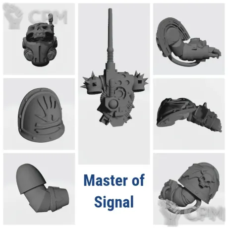 Описание картинки Night Lords Master of Signal Upgrade от Стальные Небеса по цене 100руб | Свободный Рынок Миниатюр - СРМ
