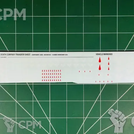 Описание картинки Blood Angels Death Company Transfer Sheet 2024 (Декали) от Vault Boy по цене 698руб | Свободный Рынок Миниатюр - СРМ