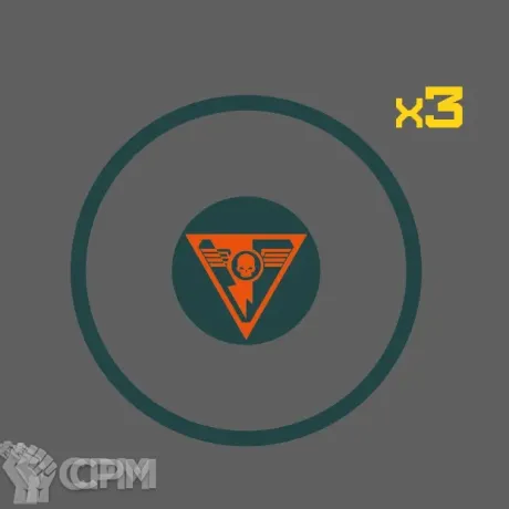 Описание картинки TEMPESTUS AQUILONS Обжективы Kill Team (ПЭТ) x3 от TerraCutter по цене 450руб | Свободный Рынок Миниатюр - СРМ