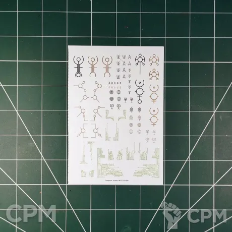 Описание картинки Necron Transfer Sheet (Декали) от Vault Boy по цене 198руб | Свободный Рынок Миниатюр - СРМ