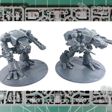 Описание картинки Warhound Titans with Ursus Claws and Melta Lances от Vault Boy по цене 5 998руб | Свободный Рынок Миниатюр - СРМ