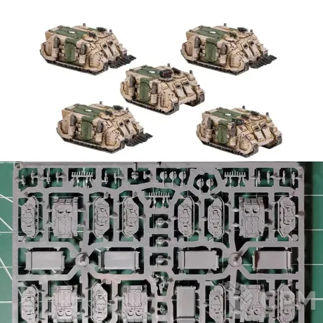 Описание картинки Legions Imperialis Rhino Transport x5 от Vault Boy по цене 3 198руб | Свободный Рынок Миниатюр - СРМ