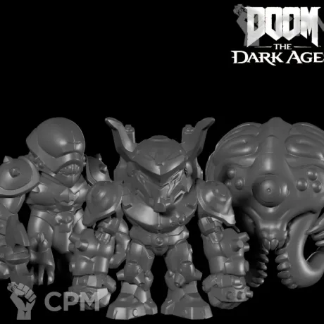 Описание картинки Атлан, Какодемон, Рыцарь битвы Doom Dark Ages от Кира по цене 6 000руб | Свободный Рынок Миниатюр - СРМ