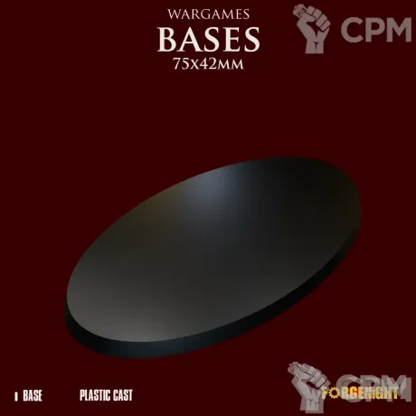 Описание картинки Wargame Bases 75x42mm | Пластиковая подставка от ForgeNight по цене 45руб | Свободный Рынок Миниатюр - СРМ