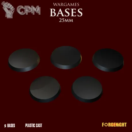 Описание картинки Wargame Bases 25mm | Пластиковая подставка от ForgeNight по цене 50руб | Свободный Рынок Миниатюр - СРМ