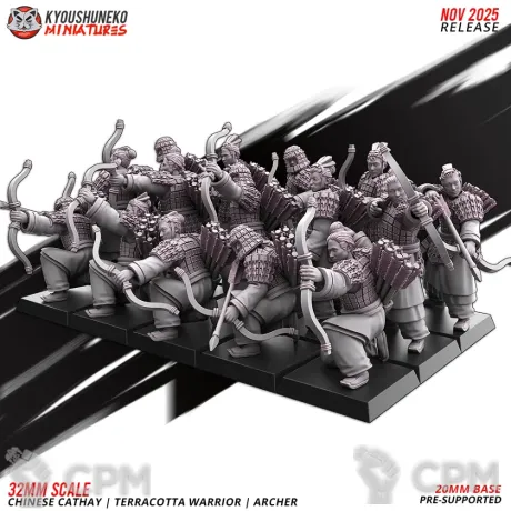 Описание картинки Cathay Terracotta warriors bows от 3DPrintClub по цене 95руб | Свободный Рынок Миниатюр - СРМ