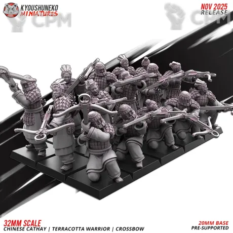 Описание картинки Cathay Terracotta warriors crossbows от 3DPrintClub по цене 95руб | Свободный Рынок Миниатюр - СРМ