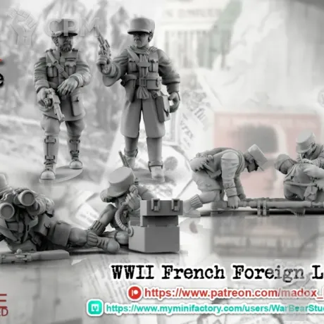 Описание картинки French Foreign Legion HQ от 3DPrintClub по цене 95руб | Свободный Рынок Миниатюр - СРМ