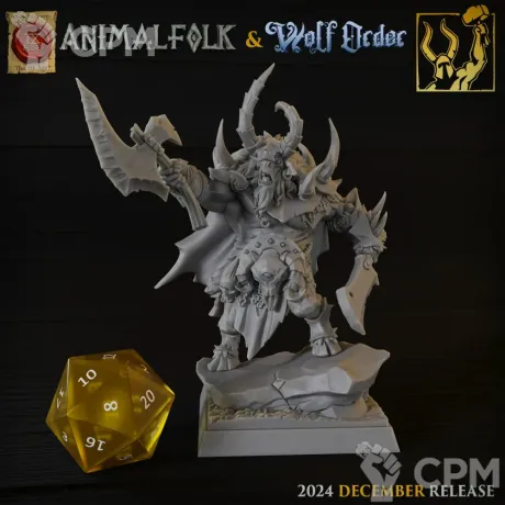 Описание картинки Beastman Beast Lord от 3DPrintClub по цене 290руб | Свободный Рынок Миниатюр - СРМ