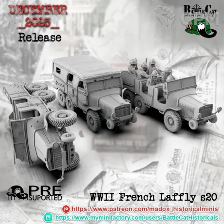 Описание картинки French Laffly S20 от 3DPrintClub по цене 1 250руб | Свободный Рынок Миниатюр - СРМ