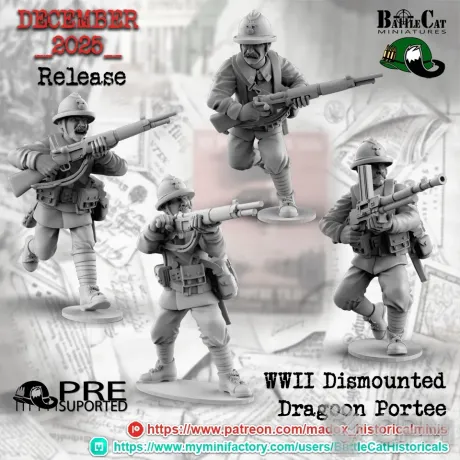 Описание картинки French Dragoon Portee от 3DPrintClub по цене 95руб | Свободный Рынок Миниатюр - СРМ