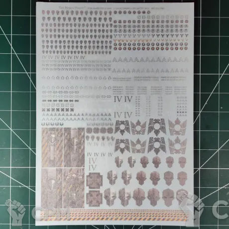 Описание картинки Iron Warriors Legion Transfer Sheet Декали Оригинал GW от Vault Boy по цене 5 298руб | Свободный Рынок Миниатюр - СРМ