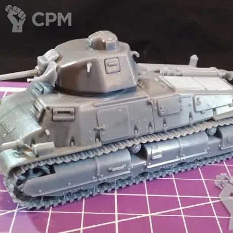 Описание картинки Французский средний танк Somua S35 / масштаб 1:56/ 28мм от DModels по цене 1 620руб | Свободный Рынок Миниатюр - СРМ
