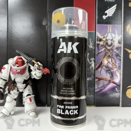 Описание картинки AK primer black spray 400ml от Slobarev  по цене 1 600руб | Свободный Рынок Миниатюр - СРМ
