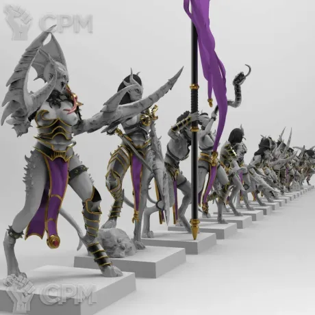 Описание картинки Daemonettes of Slaanesh от Naggaroth Night по цене 250руб | Свободный Рынок Миниатюр - СРМ