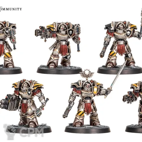 Описание картинки 6x Cataphractii Terminators with volkite chargers and power mauls от Dark Heresy по цене 2 250руб | Свободный Рынок Миниатюр - СРМ