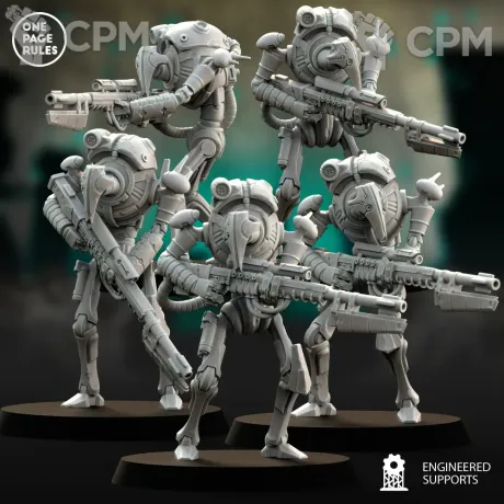 Описание картинки Deathmarks/One Page Rules - Robot Legions - Snipers от Laboratory of Chaos по цене 300руб | Свободный Рынок Миниатюр - СРМ
